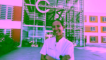 Rianne Tsai, the first registered clinical technologist on Curaçao, at the Curaçao Medical Centre