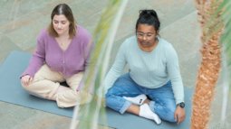 Students in yoga postures