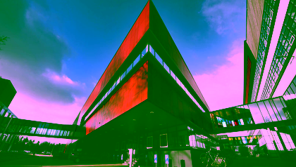The red building of the MESA+ Institute for Nanotechnology