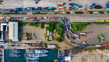 above view of harbor