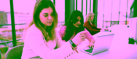 Health Sciences students conducts research using a smartwatch.