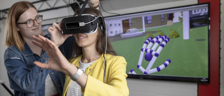 Student met een VR-bril