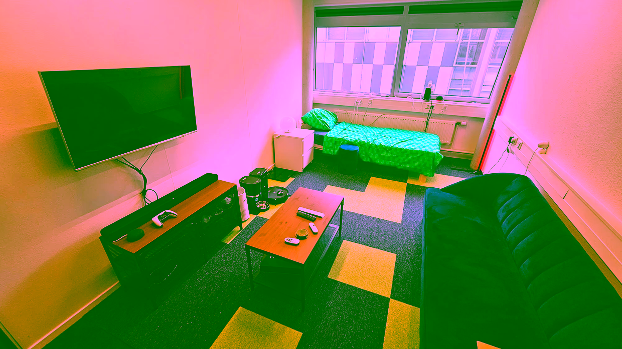 Simulated studio apartment with 42 IoT devices