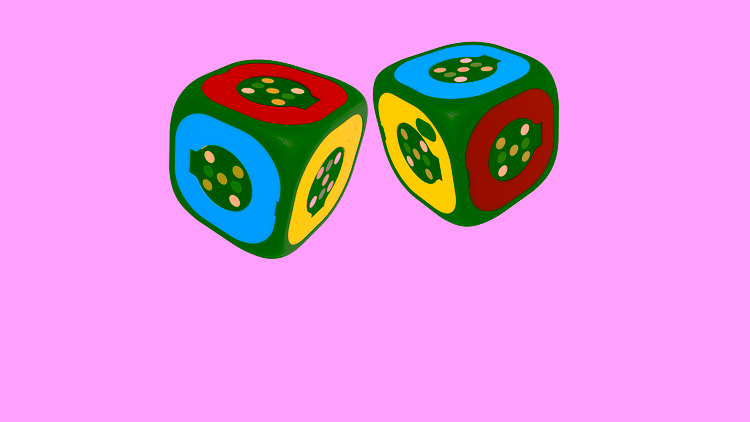 Quantum Dice Entangled
