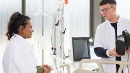 Students in an healthcare environment