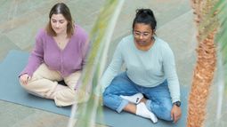 Students in yoga postures