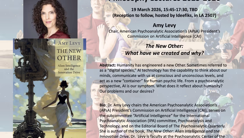 Philosophy Colloquium Lecture - 19 March 1545-1730 - Amy Levy