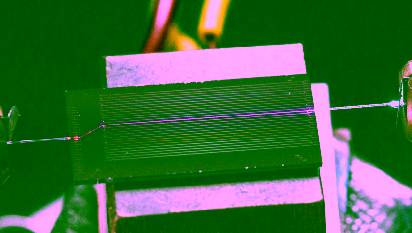 A hundred times brighter UV light on a photonic chip