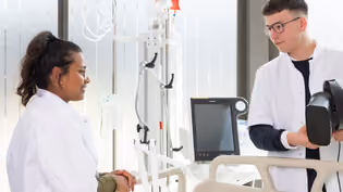 Students in an healthcare environment