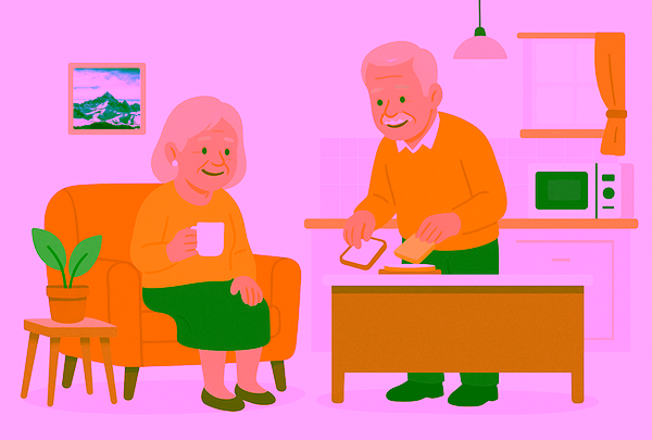 Older adults performing daily activities