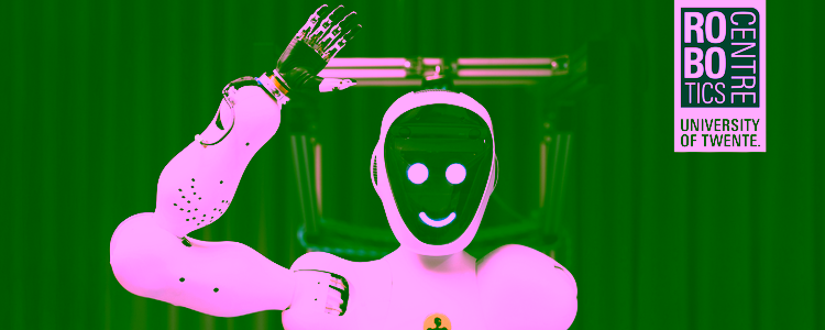 Robot Eve and the Robotics Centre logo