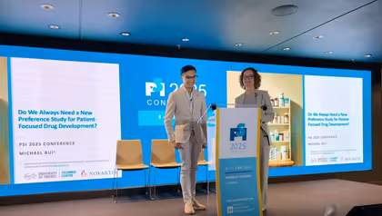 UT researcher Michael Bui at a conference