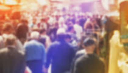Blurred crowd of people