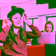 Students testing VR glasses