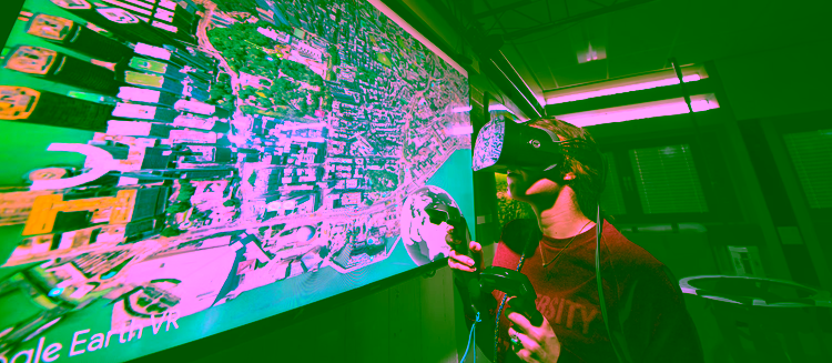 Person with VR glasses