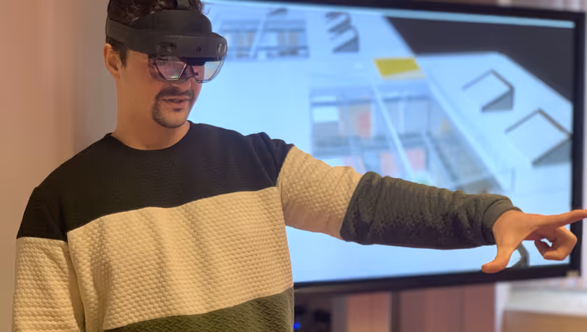 Three students designed an Augmented Reality tour of the new ITC Building